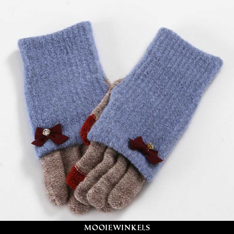 Handschoenen Dames Gebreide Winter Wollen