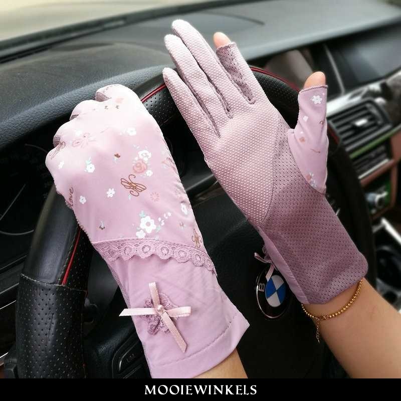 Handschoenen Dames Zomer Ijszijde Witte