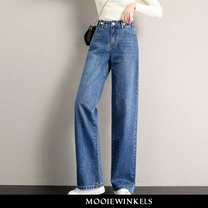 Jeans Dames Denim Hoge Taille Nieuw