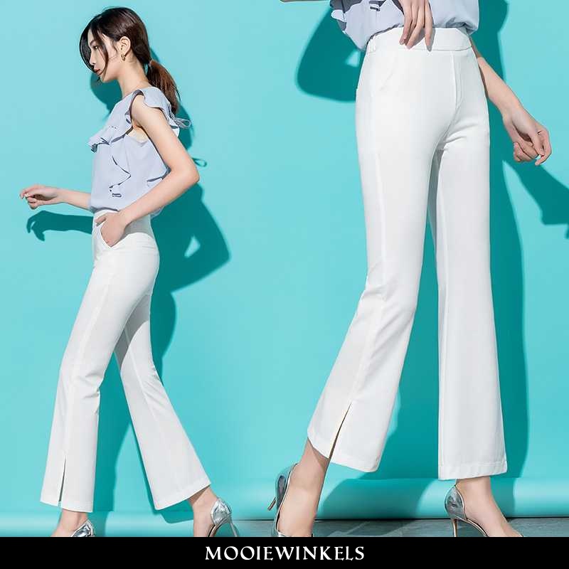 Broek Dames Trendy Elegante Witte