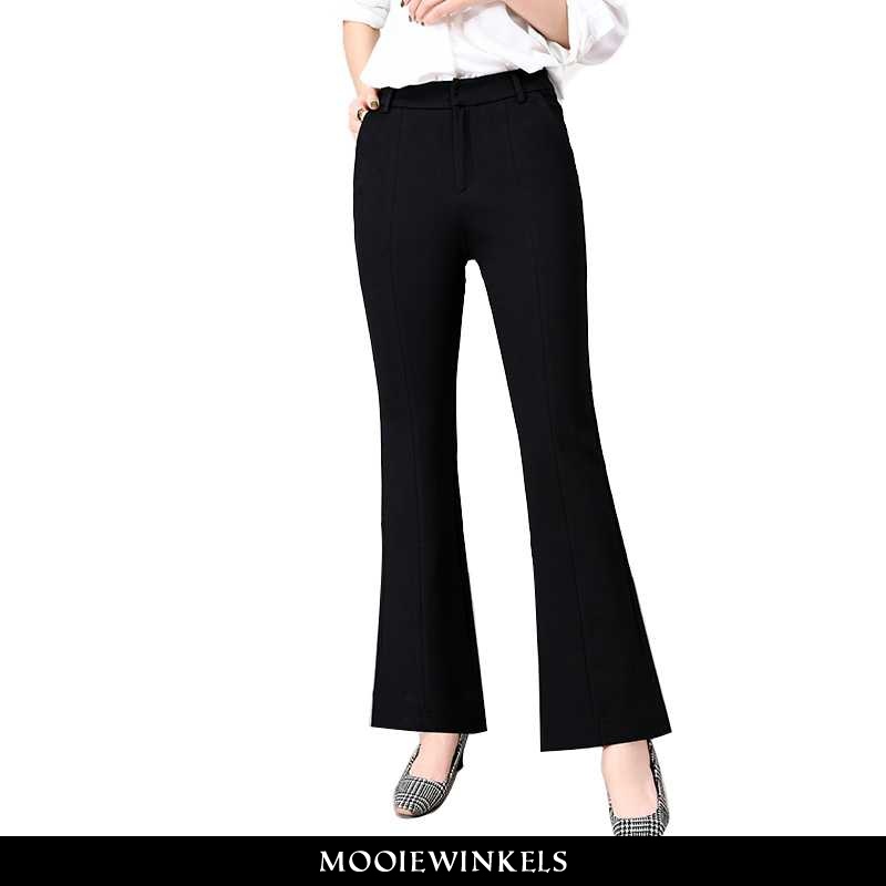 Broek Dames Trendy Elegante Zwarte