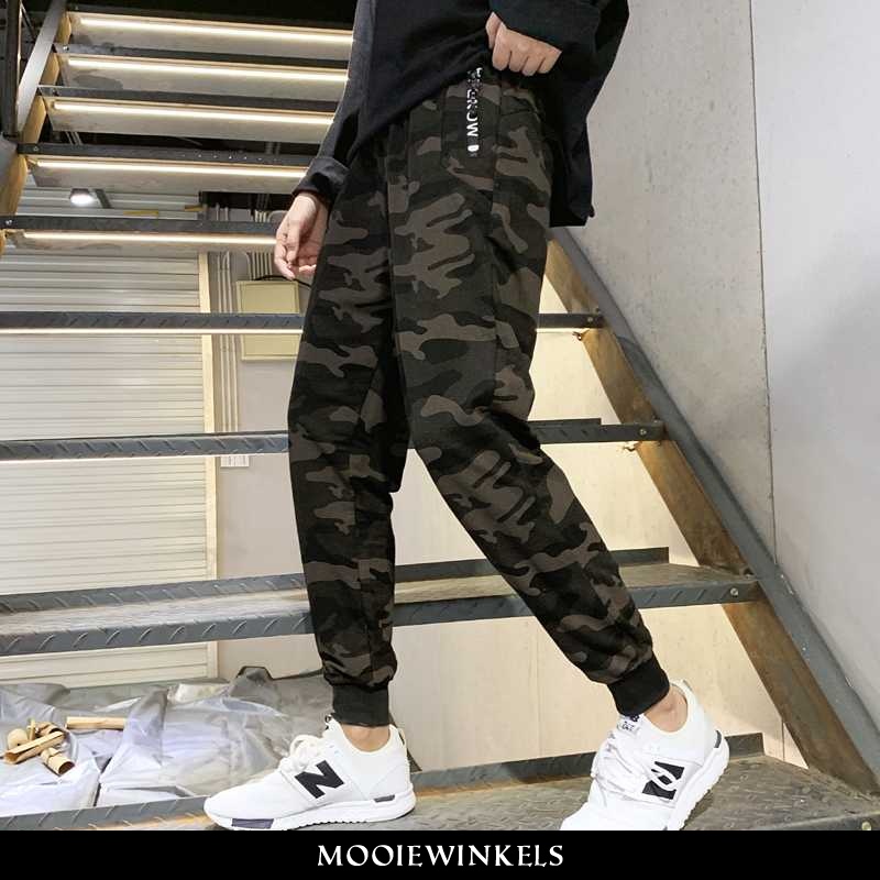 Broek Heren Trendy Stijl Camouflage