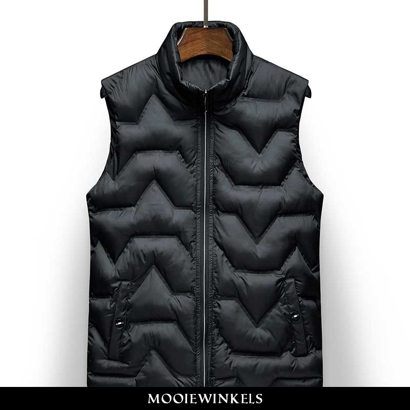 Gilet Heren Katoenen Slim Fit Nieuw