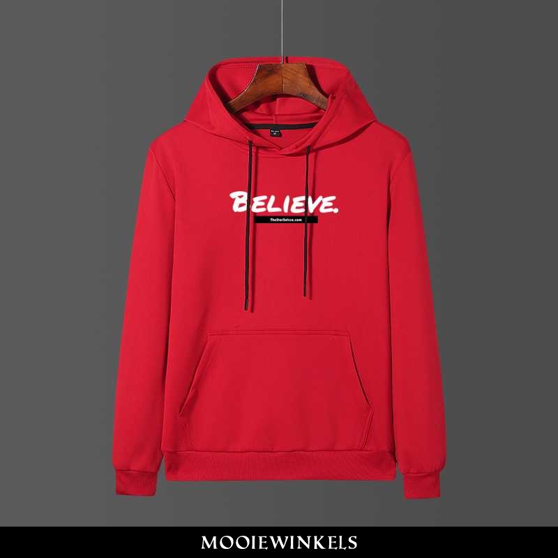 Hoodie Heren Lange Mouwen Jeugd Rood