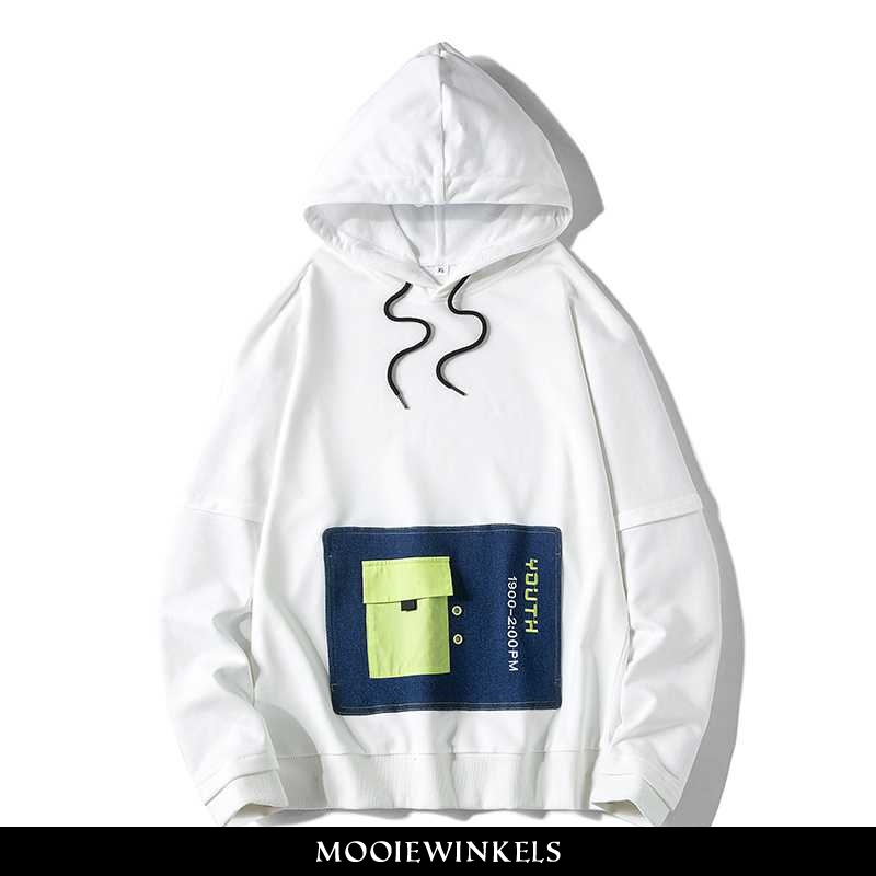 Hoodie Heren Trendy Mannen Witte