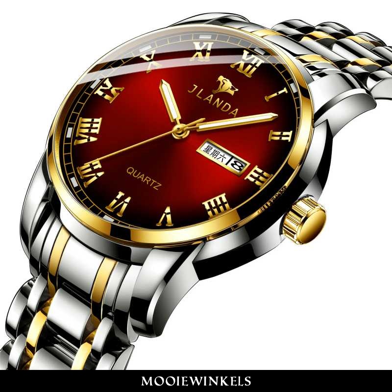 Horloge Heren Dunne Lichtende Rood