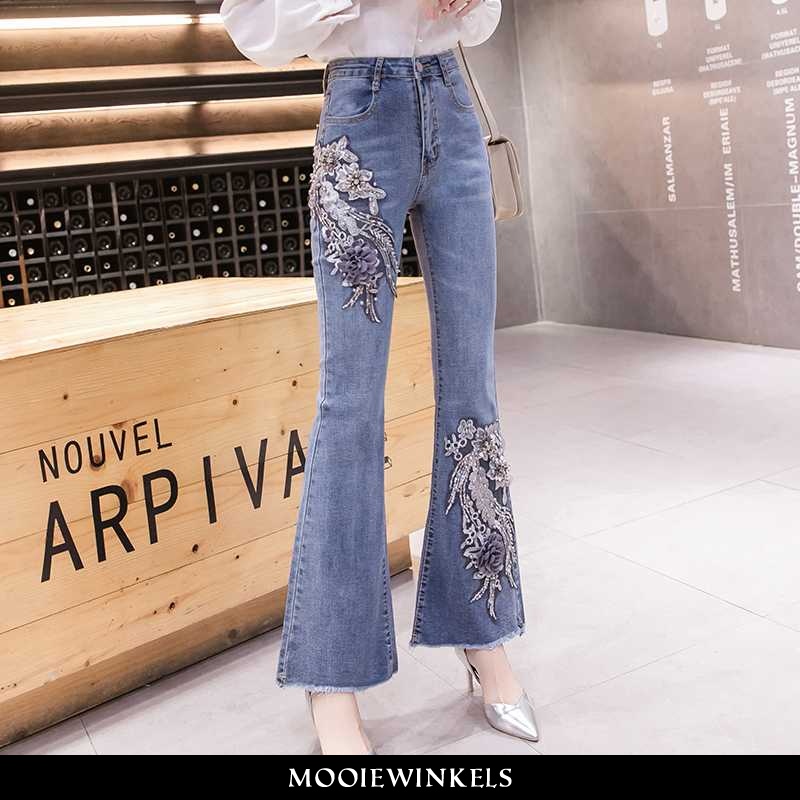 Jeans Dames Broek Denim Lente Micro