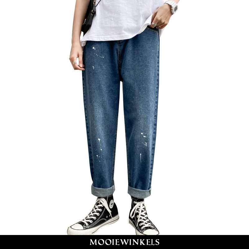 Jeans Heren Denim Zomer Donkerblauw