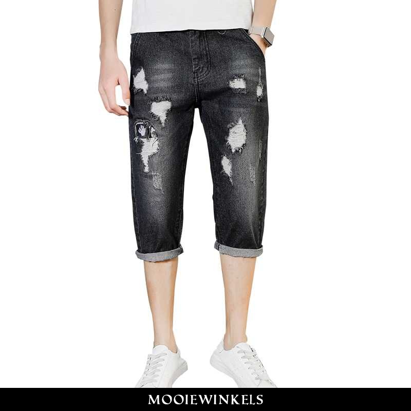 Jeans Heren Korte Broek Denim Trendy Mannen