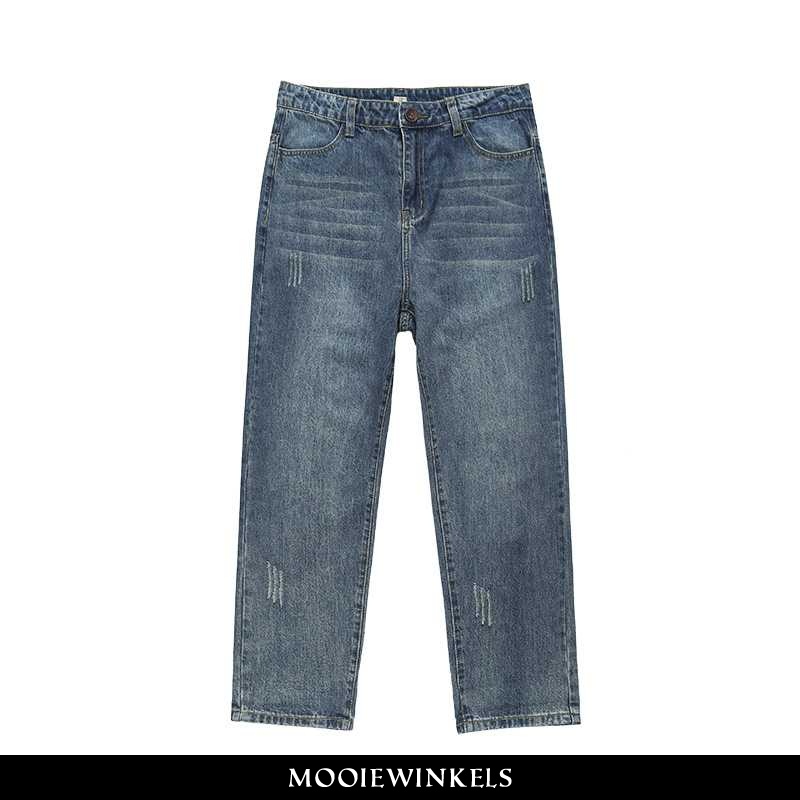 Jeans Heren Spijkerbroek Jeans Straight Blauw