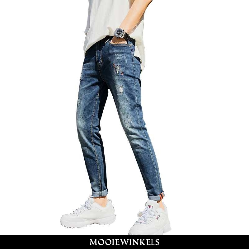 Jeans Heren Spijkerbroek Jeans Straight Donkerblauw