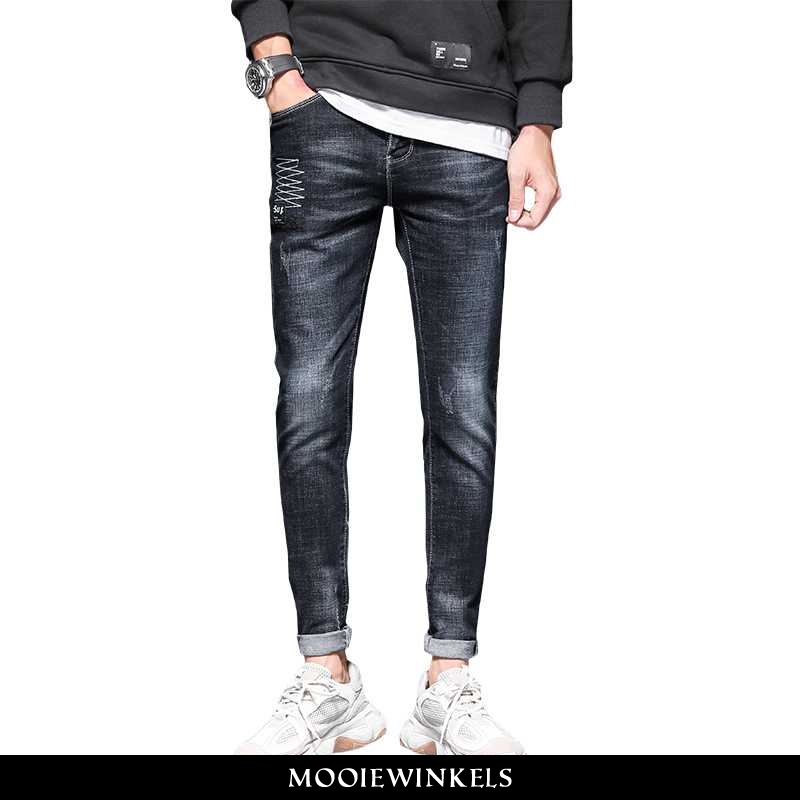 Jeans Heren Spijkerbroek Jeans Winter Zwart