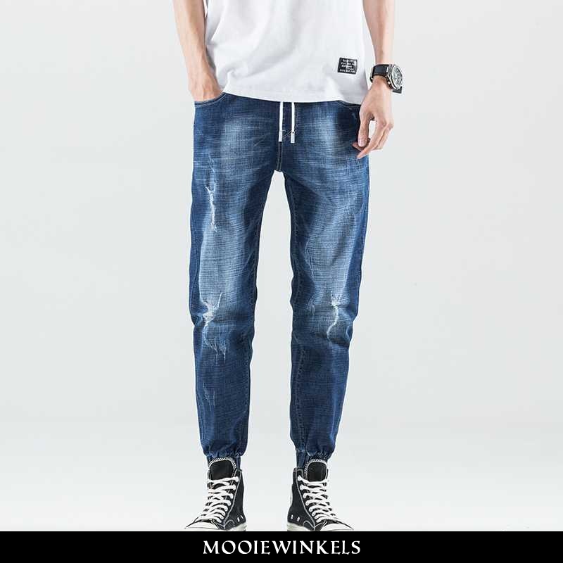 Jeans Heren Zomer Blauw Donkerblauwe