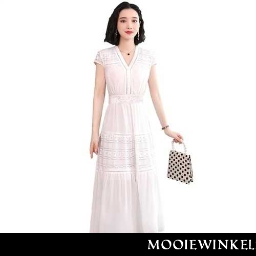 Jurk Dames Hippe Elegante Witte