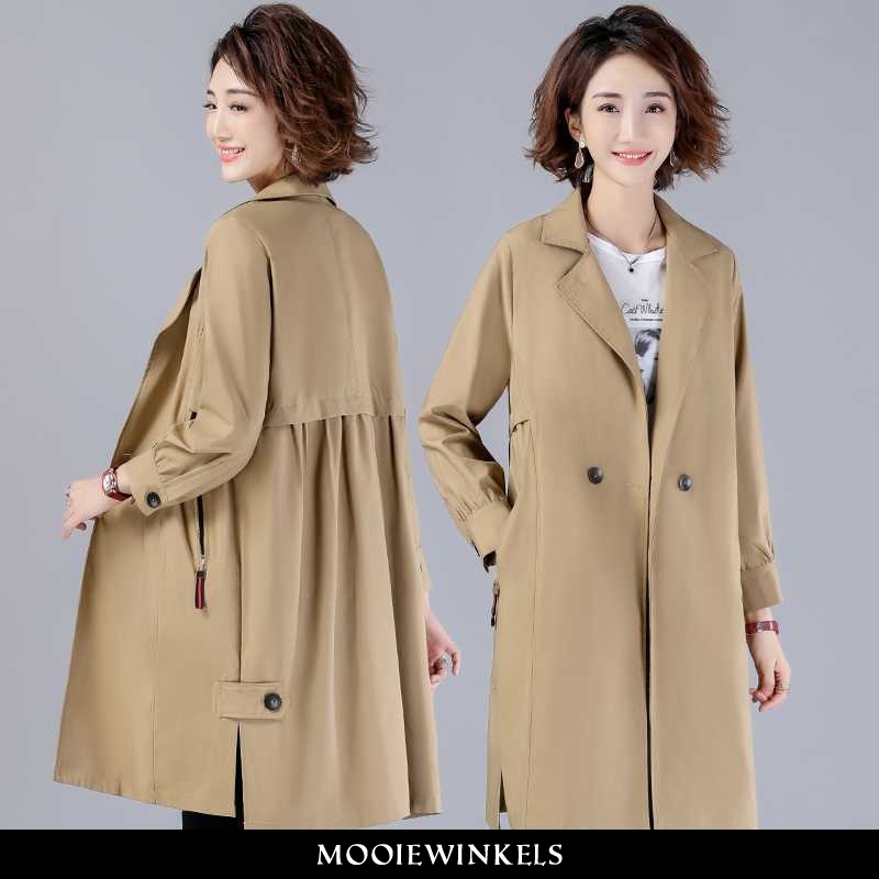 Trenchcoat Dames Jas Herfst Khaki